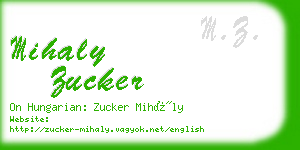 mihaly zucker business card
